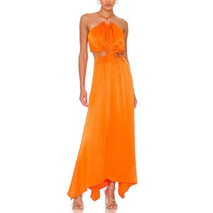 Elliatt Elegant Orange Visitant Maxi Size M Dress